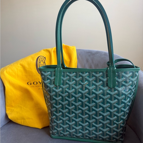 Goyard Handbags - AUTHENTIC Goyard Green Mini Anjou Tote